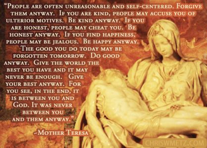 God Quote 1 Mother Teresa chriswmetz.com